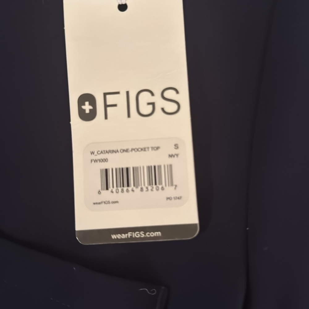 Figs Navy Blue Scrub Top, Small - Picture 5 of 5